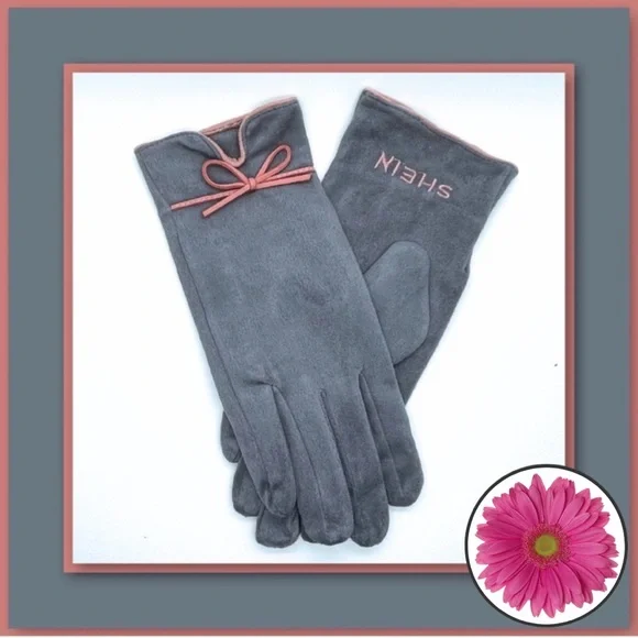 3/$10, 5/$15 - SHEIN Gray Suedette Touchscreen Gloves - Picture 1 of 5